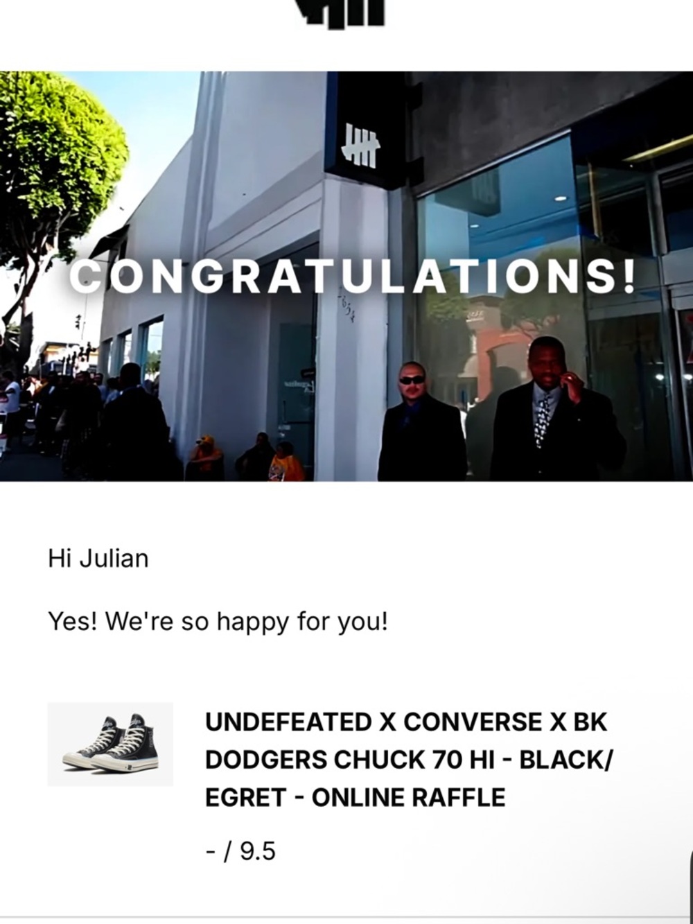 Converse x Brooklyn Dodgers x UNDEFEATED Chuck 70 Men’s Size 9.5 - Picture 2 of 6